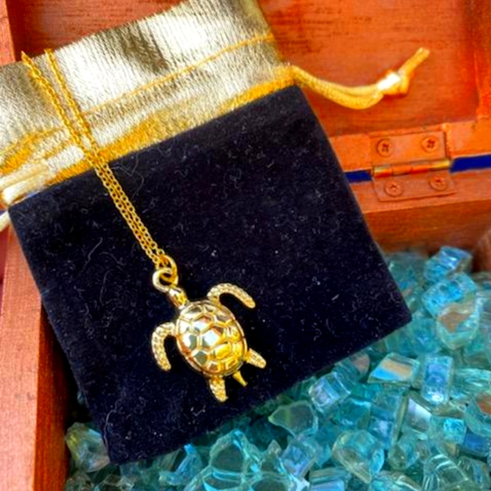 Gold Plated Sea Turtle Necklace